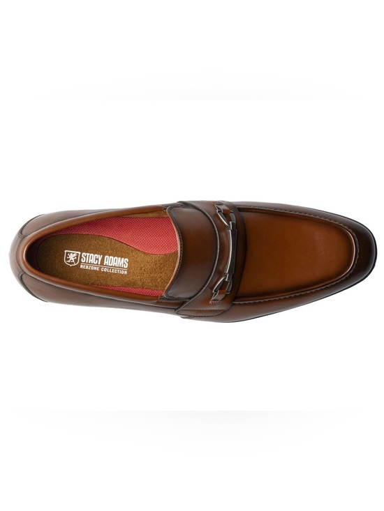 Stacy Adams Men\'s Chestnut Brown Leather Bit Loafers Size 9.5 Wide main image 10